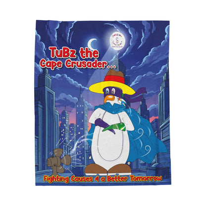 TuBz™ Velveteen Plush Blanket – "Fighting Causes 4 a Better Tomorrow" Graphic | Smile Universe Collection