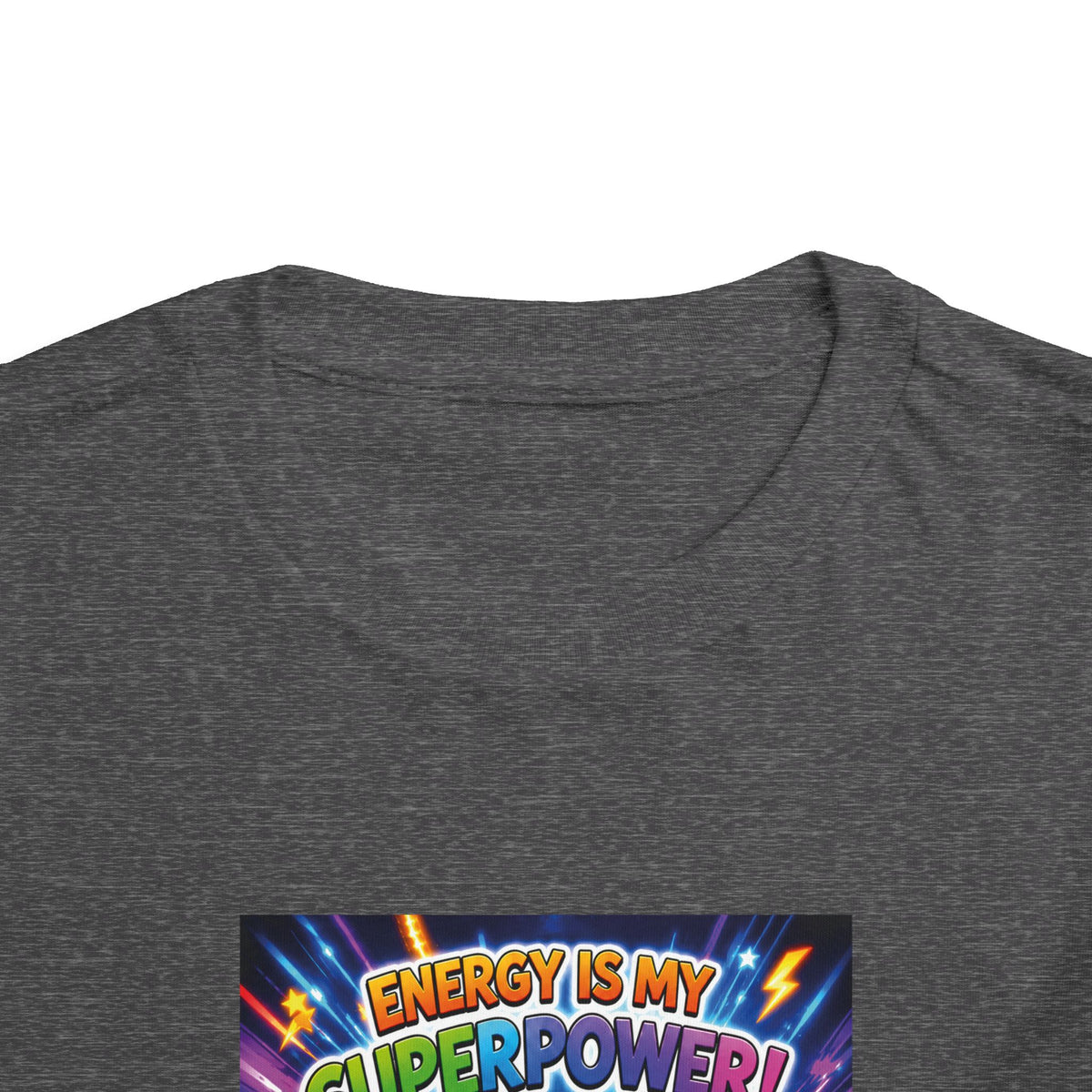 Potz™ Toddler Short Sleeve Tee – "Energy is My Superpower!" Graphic Tee | Smile Universe Collection