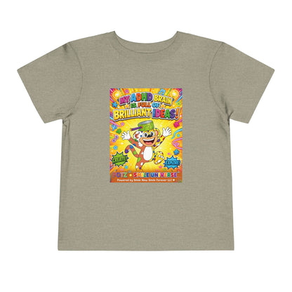 Potz™ Toddler Short Sleeve Tee – "My ADHD Brain is Full of Brilliant Ideas!" Graphic Tee | Smile Universe Collection