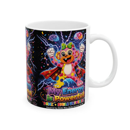Panz™ Ceramic Mug – "My Energy is Powerful" Graphic Coffee Mug | Smile Universe Collection