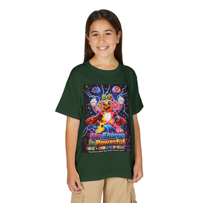 Panz™ Youth DryBlend® T-Shirt – "My Energy is Powerful" Graphic Tee | Smile Universe Collection