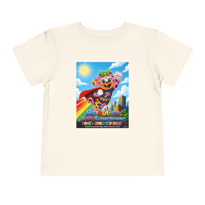 Panz™ Toddler Short Sleeve Tee – "My Autism is My Superpower" Graphic | Smile Universe Collection