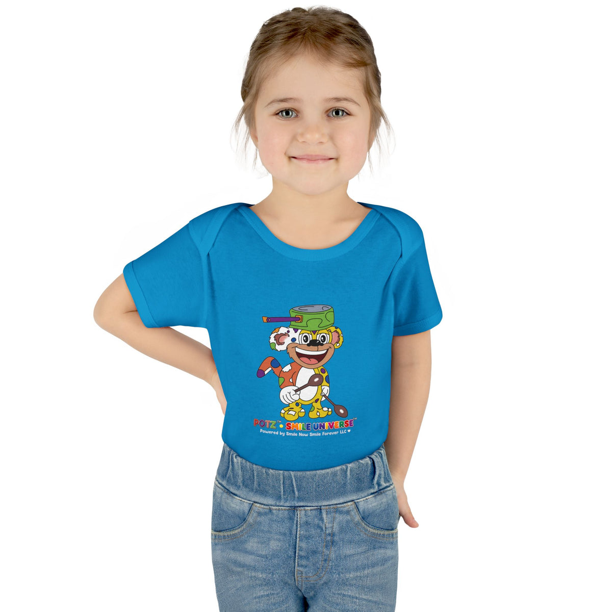 Potz™ Infant Baby Rib Bodysuit – Playful Chef Graphic Onesie | Smile Universe Collection