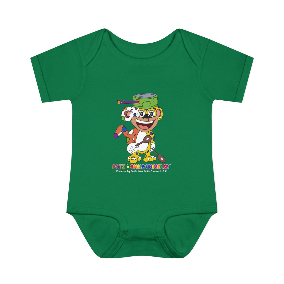 Potz™ Infant Baby Rib Bodysuit – Playful Chef Graphic Onesie | Smile Universe Collection