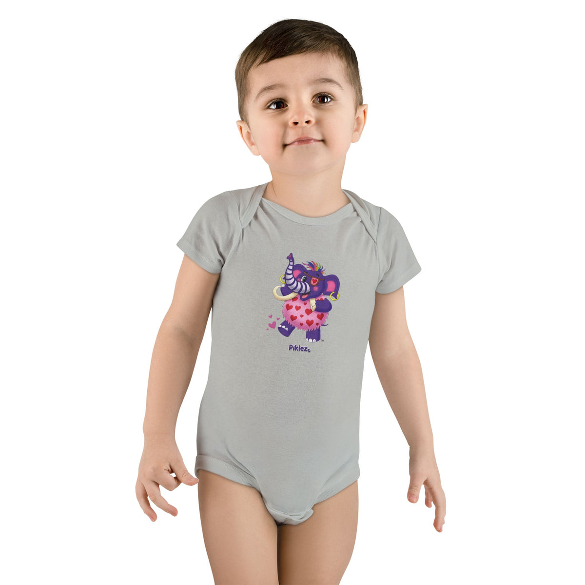 Piklez™ Baby Short Sleeve Onesie® – "Full of Love!" Graphic | Smile Universe Collection