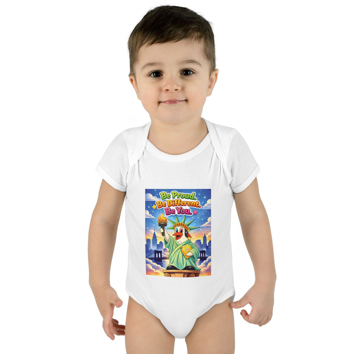 TuBz™ "Be Proud. Be Different. Be You." Infant Bodysuit - Inspirational Baby Onesie