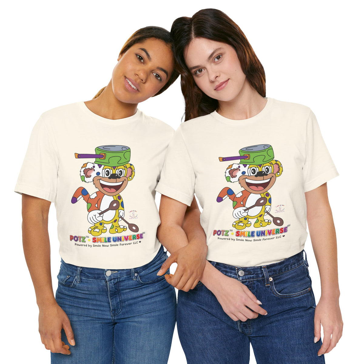 Potz™ Unisex Jersey Short Sleeve Tee – Playful Graphic Tee | Smile Universe Collection