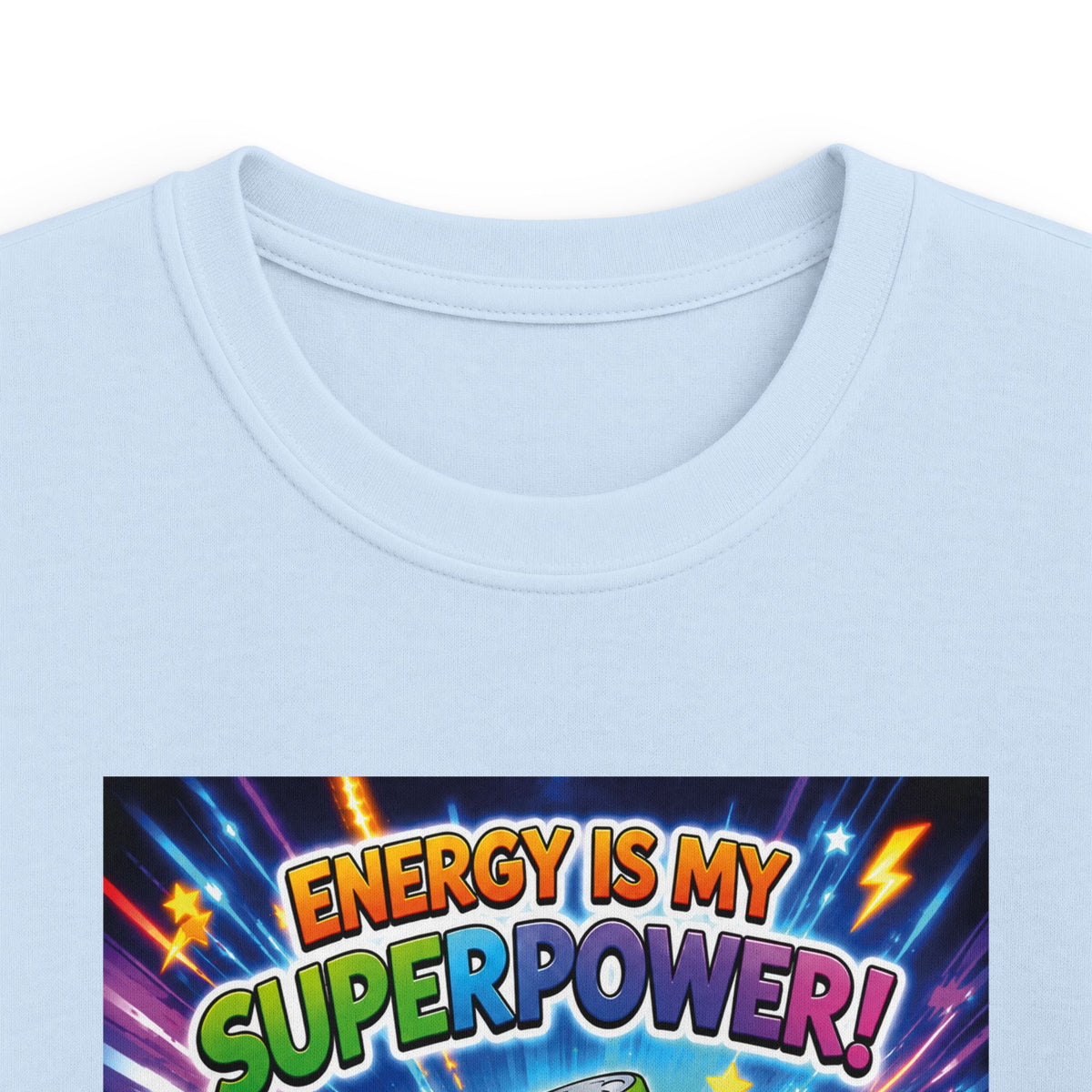 Potz™ Kids Softstyle Tee – "Energy is My Superpower!" Graphic Tee | Smile Universe Collection