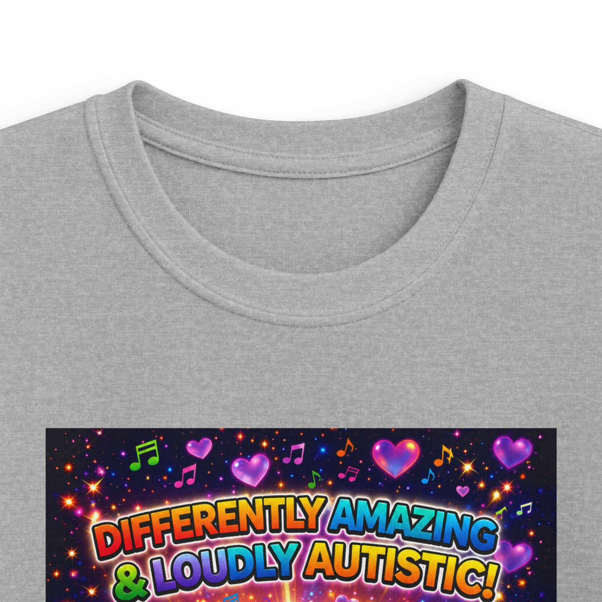 Panz™ Kids Softstyle Tee – "Differently Amazing & Loudly Autistic!" Graphic | Smile Universe Collection