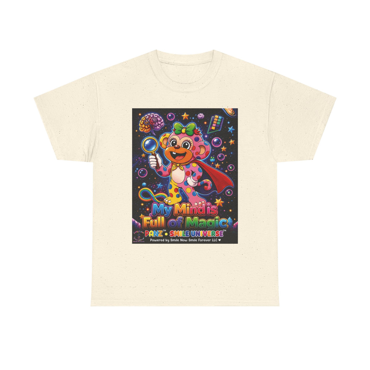 Panz™ Unisex Heavy Cotton™ Tee – "My Mind is Full of Magic" Graphic | Smile Universe Collection