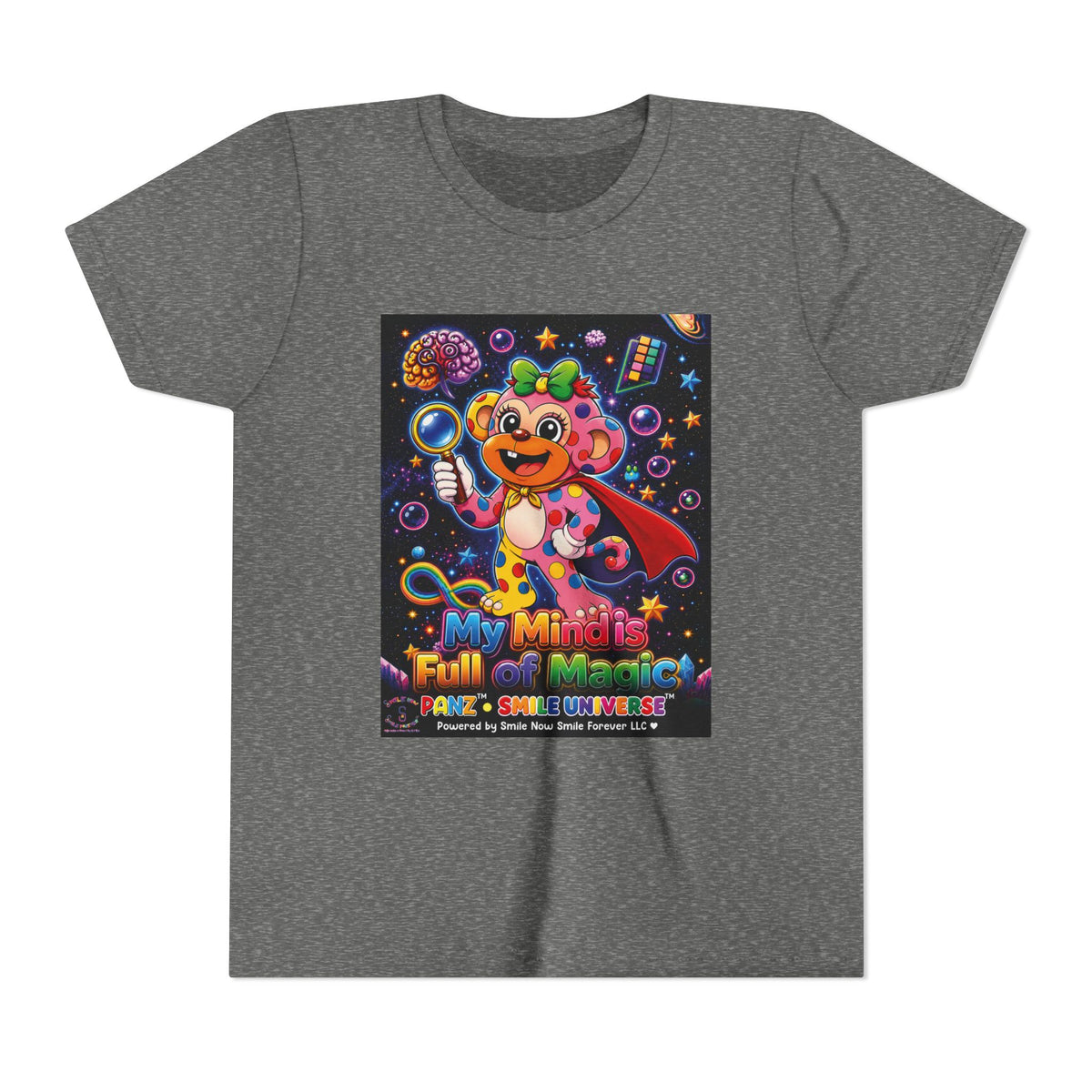 Panz™ Youth Short Sleeve Tee – "My Mind is Full of Magic" Graphic | Smile Universe Collection