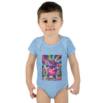 Piklez™ Infant Baby Rib Bodysuit – "Born to Celebrate!" Graphic | Smile Universe Collection