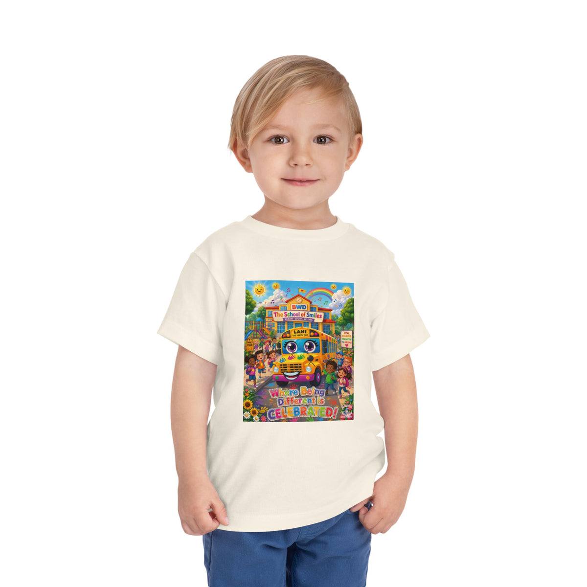 Lani™ Toddler Short Sleeve Tee – "Where Being Different is CELEBRATED!" Graphic Shirt