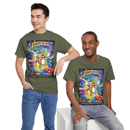 Potz™ Unisex Heavy Cotton™ Tee – "Energy is My Superpower!" Graphic Tee | Smile Universe Collection