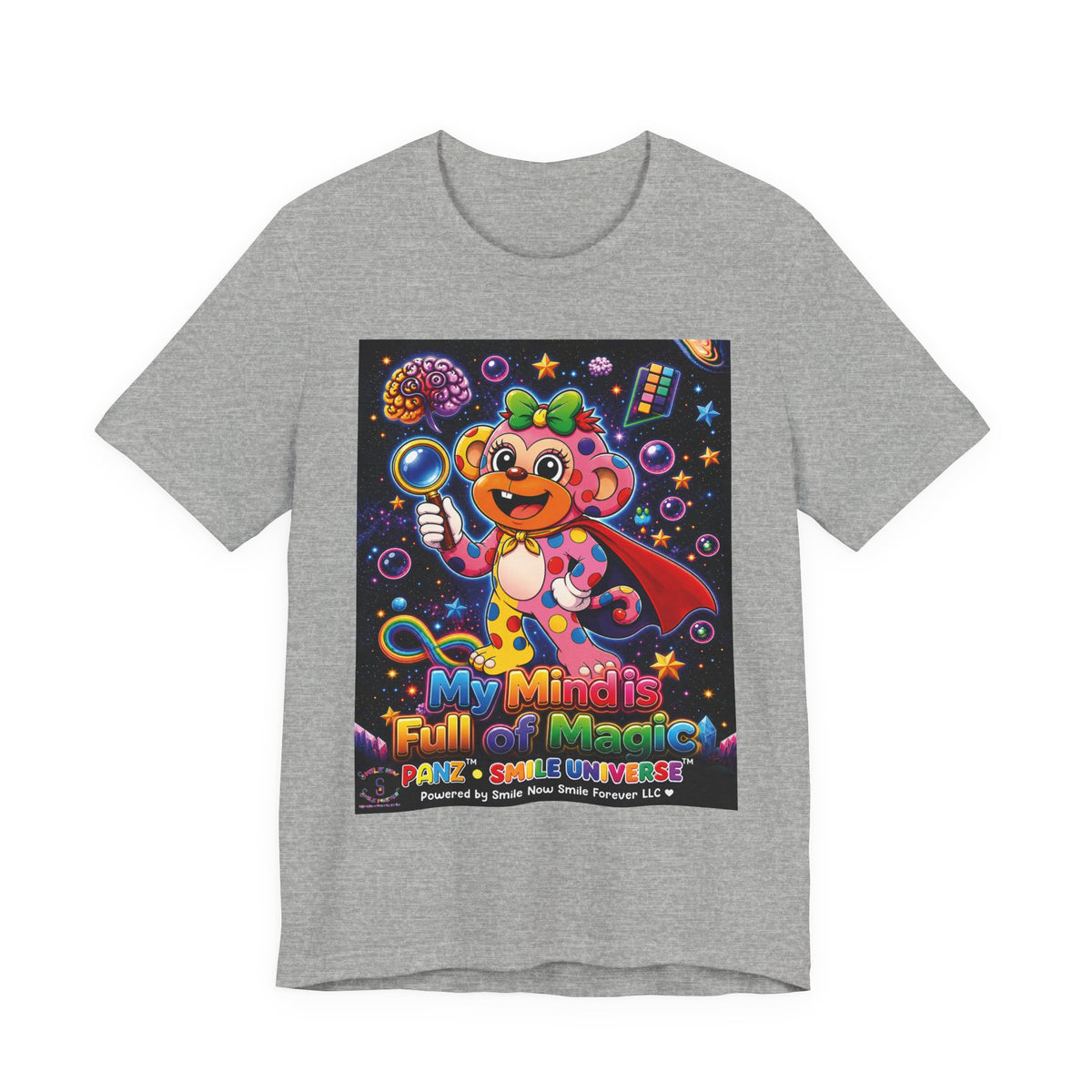 Panz™ Unisex Jersey Short Sleeve Tee – "My Mind is Full of Magic" Graphic | Smile Universe Collection
