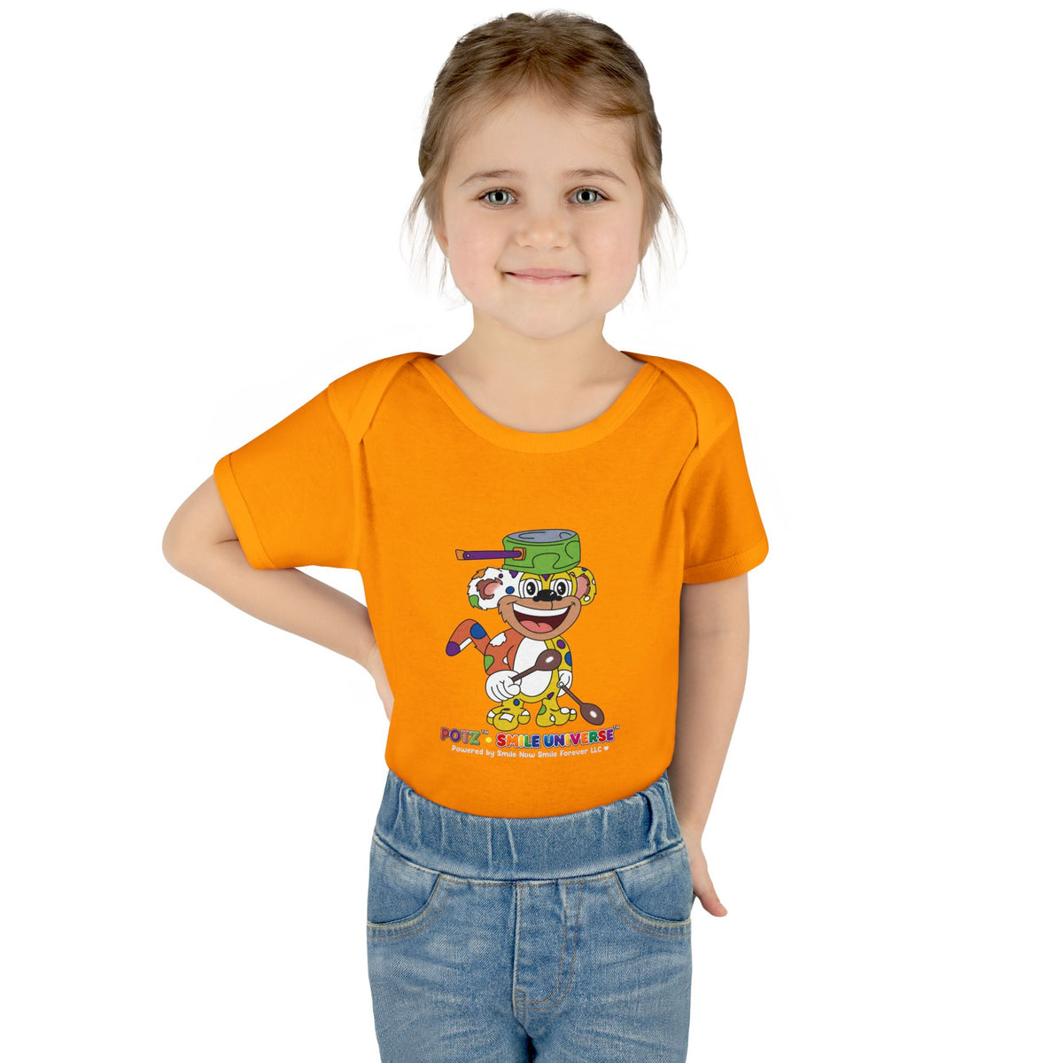 Potz™ Infant Baby Rib Bodysuit – Playful Chef Graphic Onesie | Smile Universe Collection