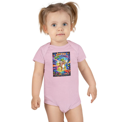 Potz™ Baby Short Sleeve Onesie® – "Energy is My Superpower!" Graphic Bodysuit | Smile Universe Collection