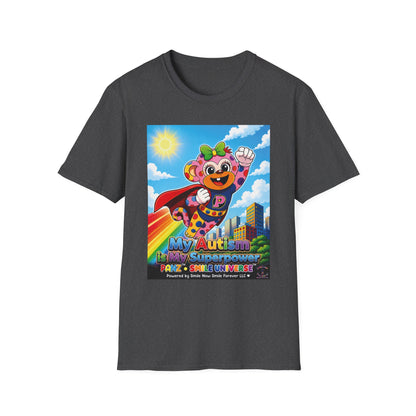 Panz™ Unisex Softstyle T-Shirt – "My Autism is My Superpower" Graphic | Smile Universe Collection