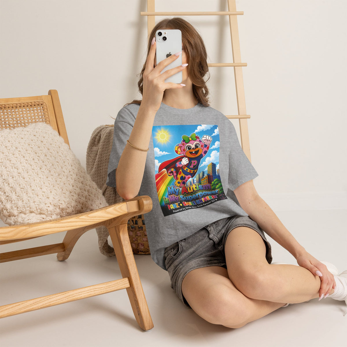 Panz™ Unisex Heavy Cotton™ Tee – "My Autism is My Superpower" Graphic | Smile Universe Collection
