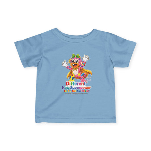 Panz™ Infant Fine Jersey Tee – "Different is My Superpower" Graphic | Smile Universe Collection
