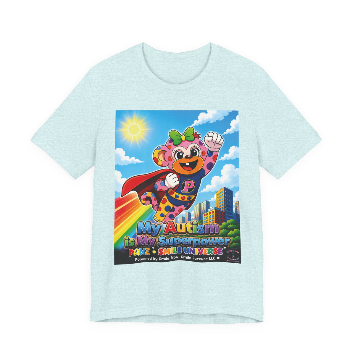Panz™ Unisex Jersey Short Sleeve Tee – "My Autism is My Superpower" Graphic | Smile Universe Collection