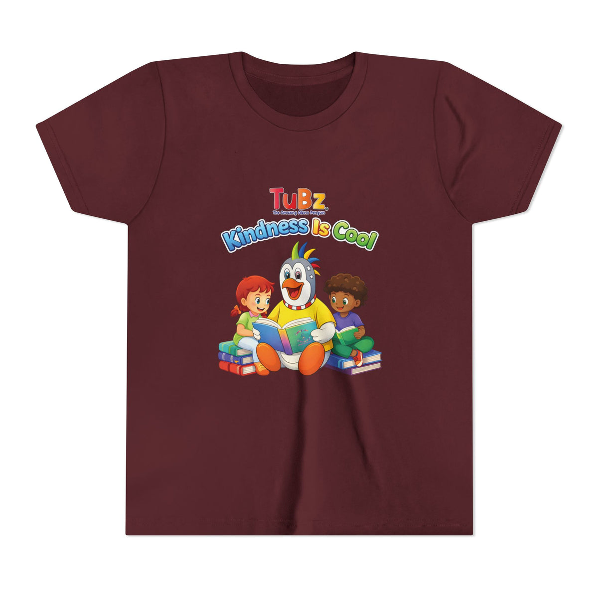 TuBz™ "Kindness Is Cool" Kids T-Shirt - Positive Message Graphic Tee | Smile Universe TuBz4Kidz