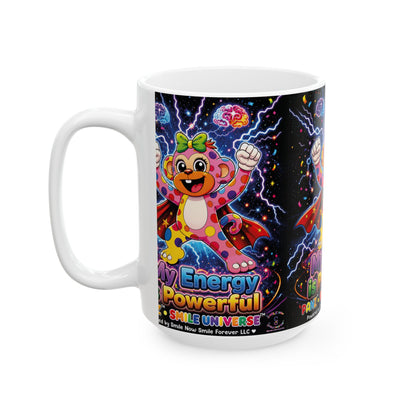 Panz™ Ceramic Mug – "My Energy is Powerful" Graphic Coffee Mug | Smile Universe Collection