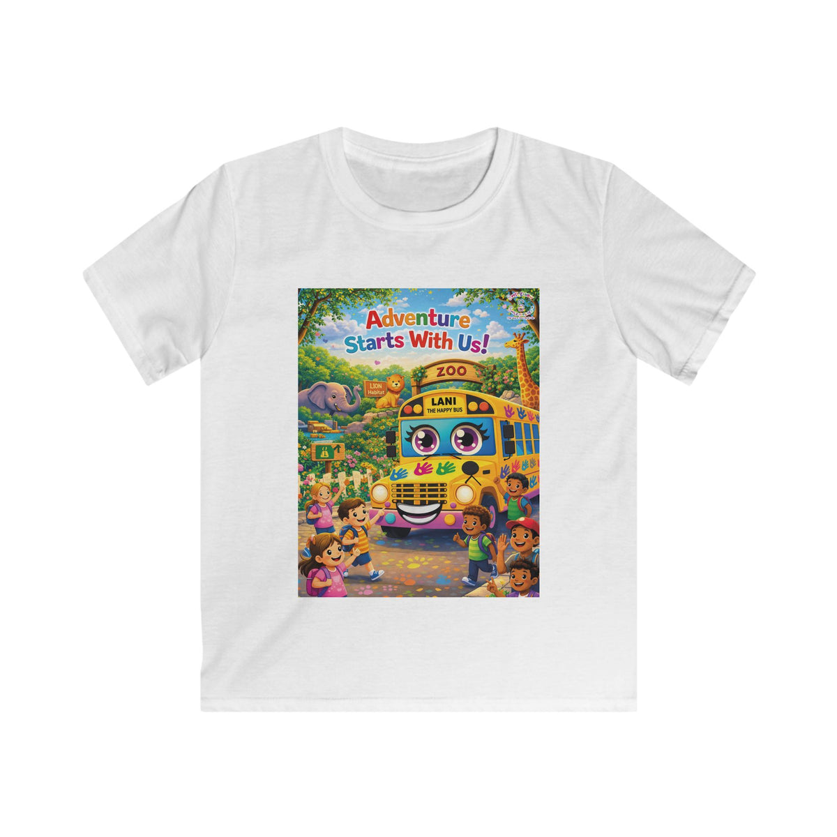Lani™ Kids Softstyle Tee – "Adventure Starts With Us!" Graphic