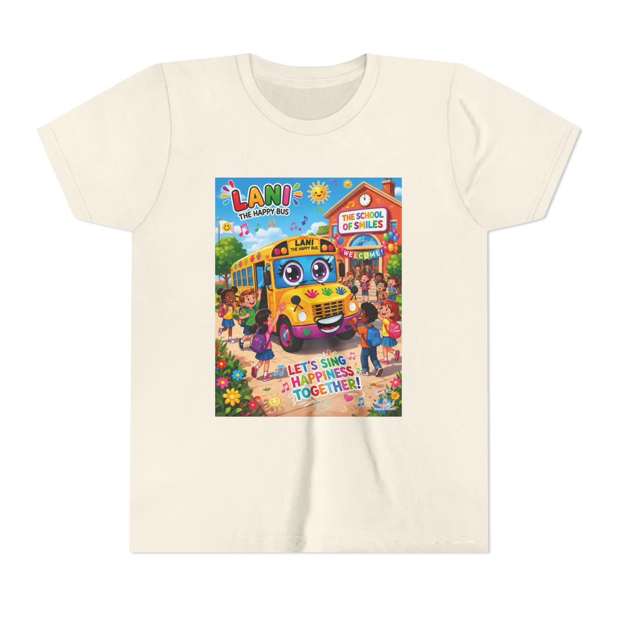 Lani™ Youth Short Sleeve Tee – "Let's Sing Happiness Together!" Graphic