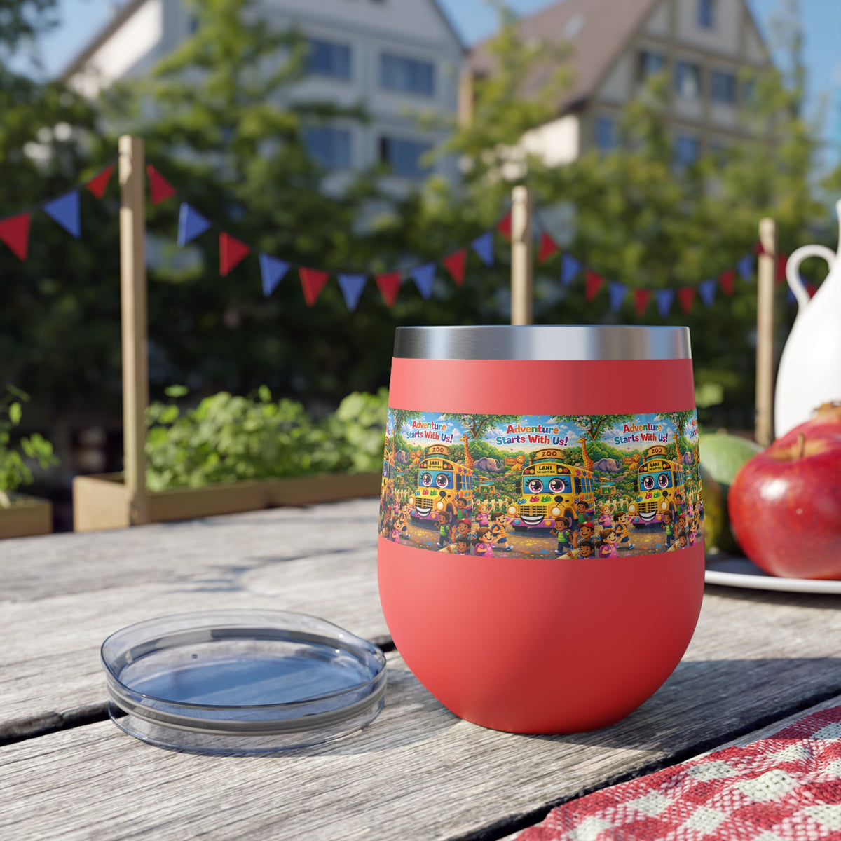 Lani™ 12oz Copper Vacuum Insulated Cup – "Adventure Starts With Us!" Graphic