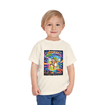 Potz™ Toddler Short Sleeve Tee – "Energy is My Superpower!" Graphic Tee | Smile Universe Collection