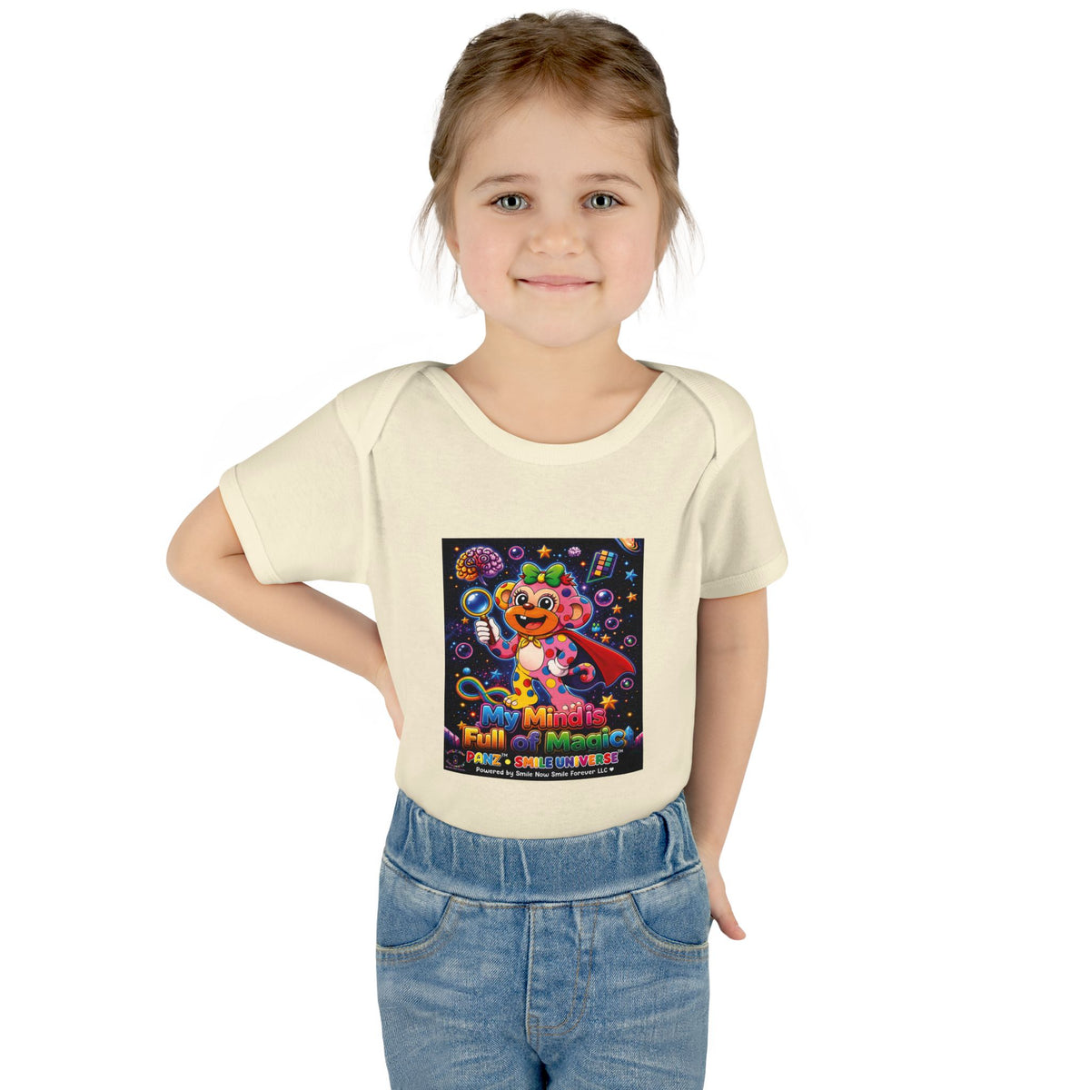 Panz™ Infant Baby Rib Bodysuit – "My Mind is Full of Magic" Graphic | Smile Universe Collection