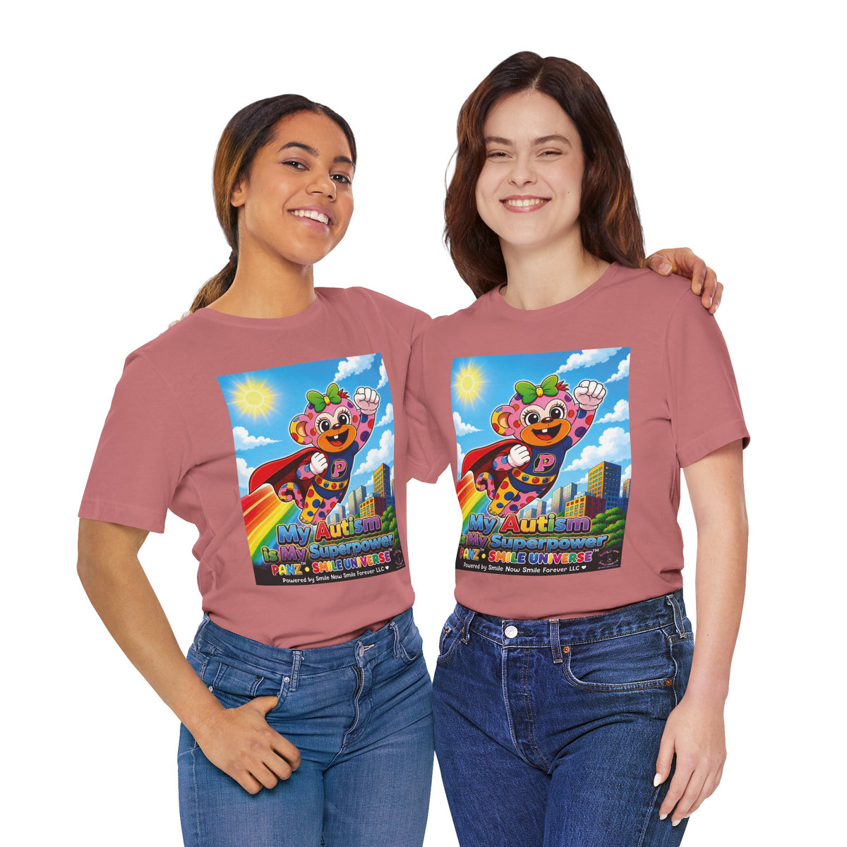 Panz™ Unisex Jersey Short Sleeve Tee – "My Autism is My Superpower" Graphic | Smile Universe Collection