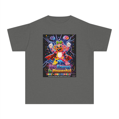 Panz™ Youth Midweight Tee – "My Energy is Powerful" Graphic Tee | Smile Universe Collection