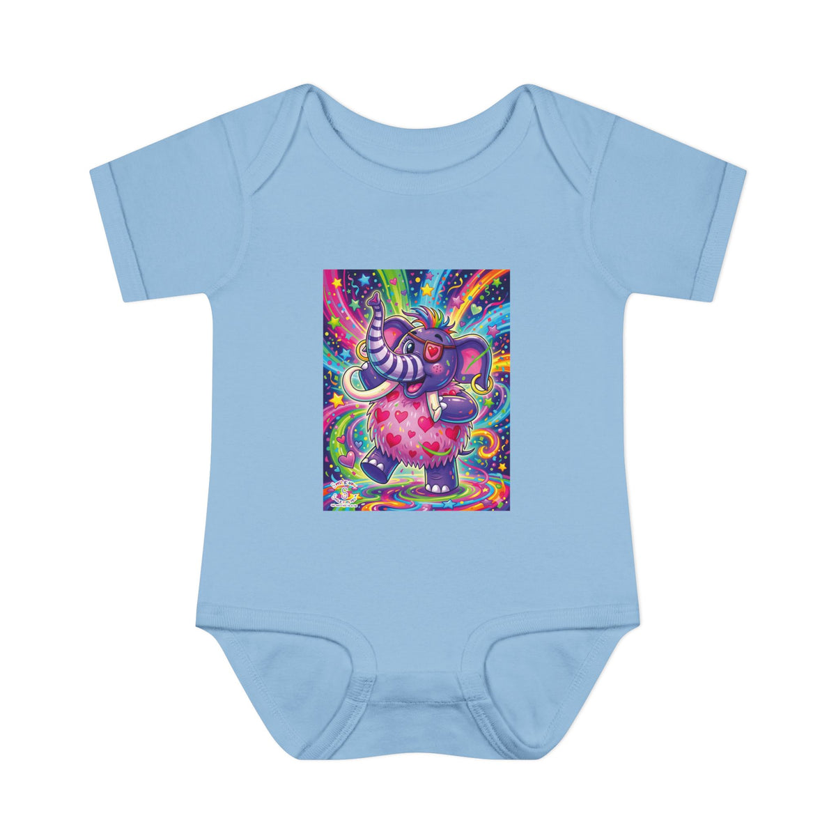 Piklez™ Infant Baby Rib Bodysuit – "Born to Celebrate!" Graphic | Smile Universe Collection