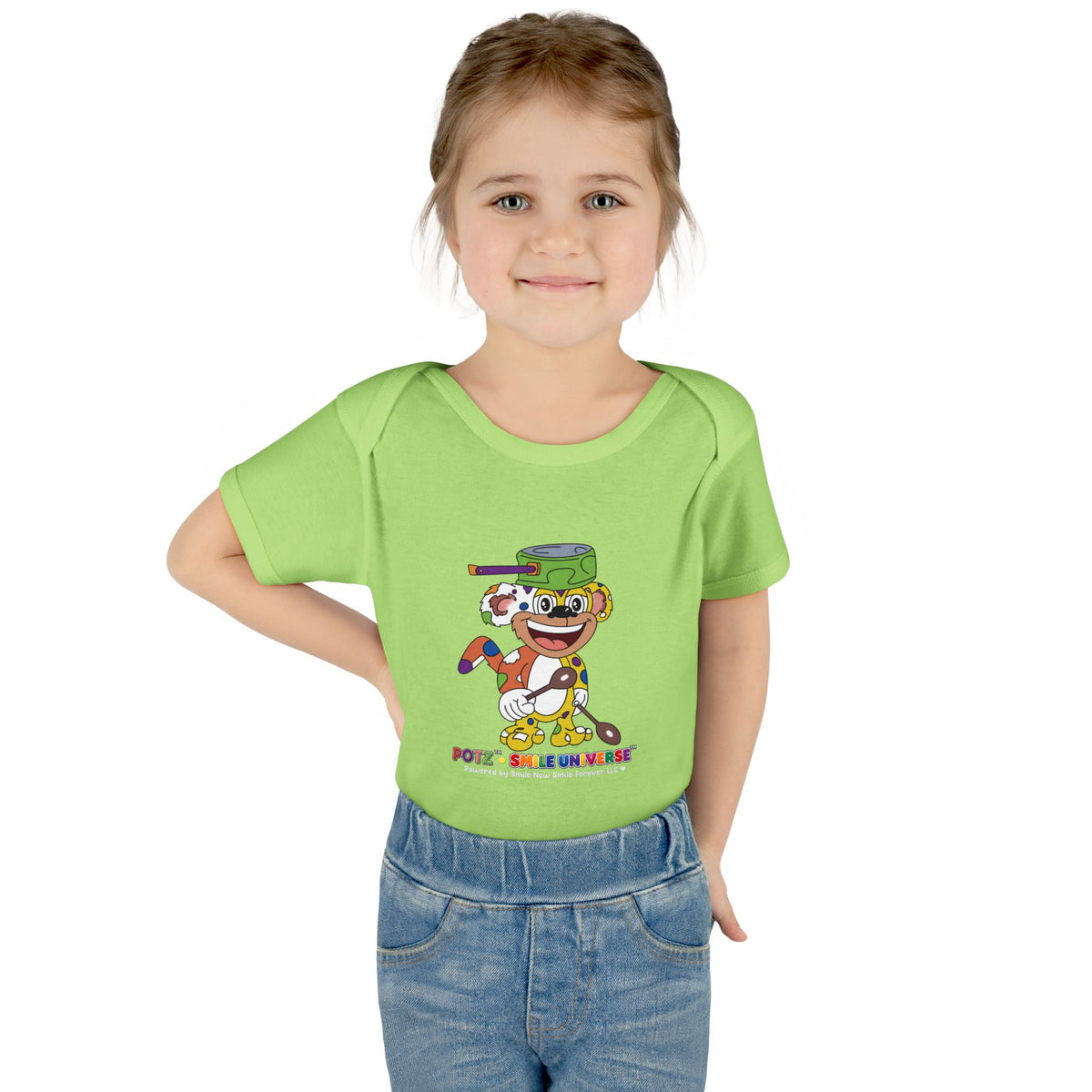 Potz™ Infant Baby Rib Bodysuit – Playful Chef Graphic Onesie | Smile Universe Collection