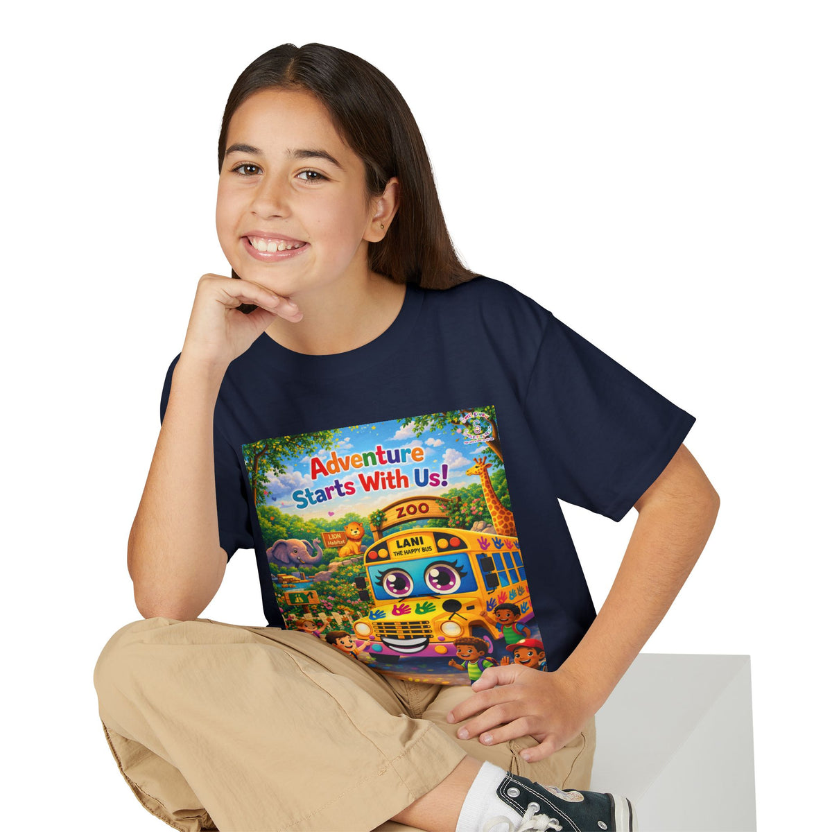 Lani™ Youth DryBlend® T-Shirt – "Adventure Starts With Us!" Graphic