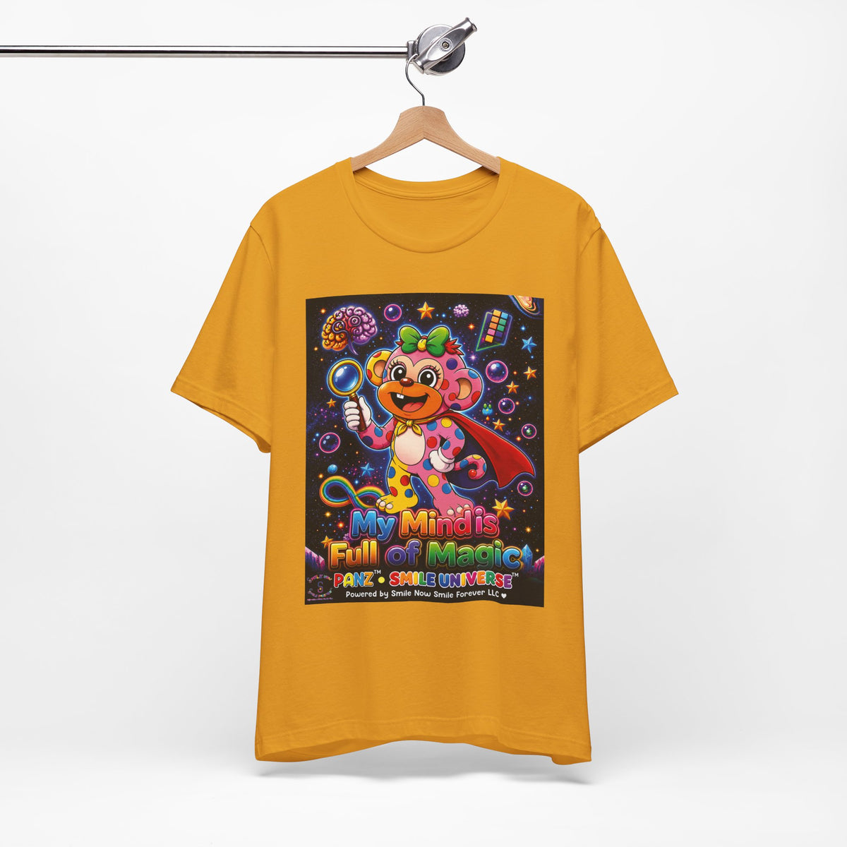 Panz™ Unisex Jersey Short Sleeve Tee – "My Mind is Full of Magic" Graphic | Smile Universe Collection