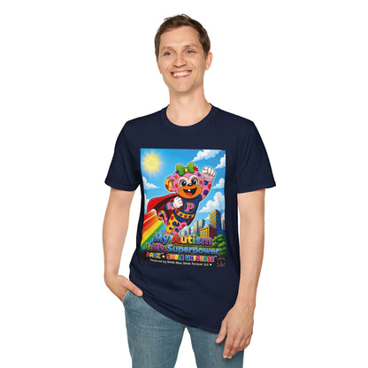 Panz™ Unisex Softstyle T-Shirt – "My Autism is My Superpower" Graphic | Smile Universe Collection