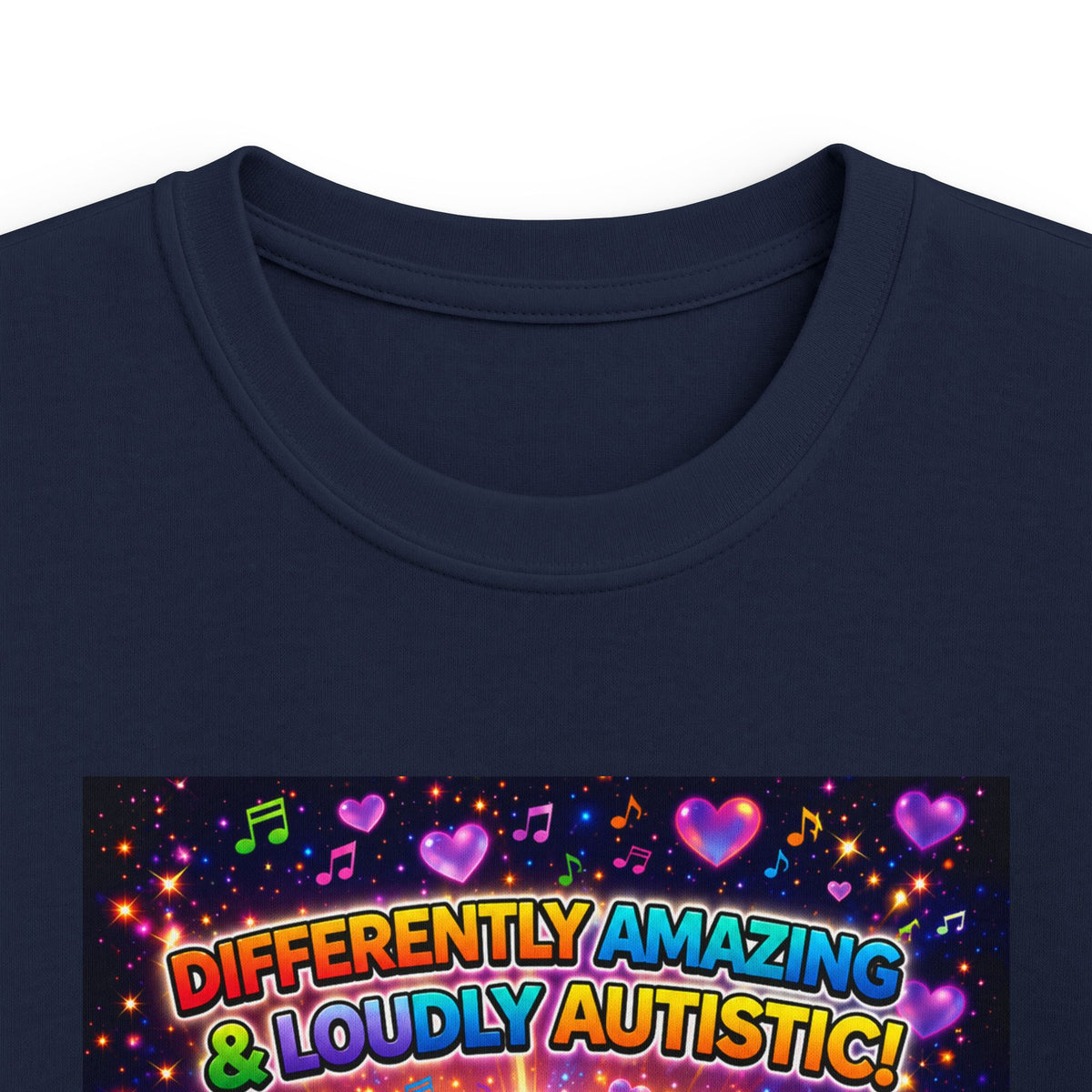Panz™ Kids Softstyle Tee – "Differently Amazing & Loudly Autistic!" Graphic | Smile Universe Collection