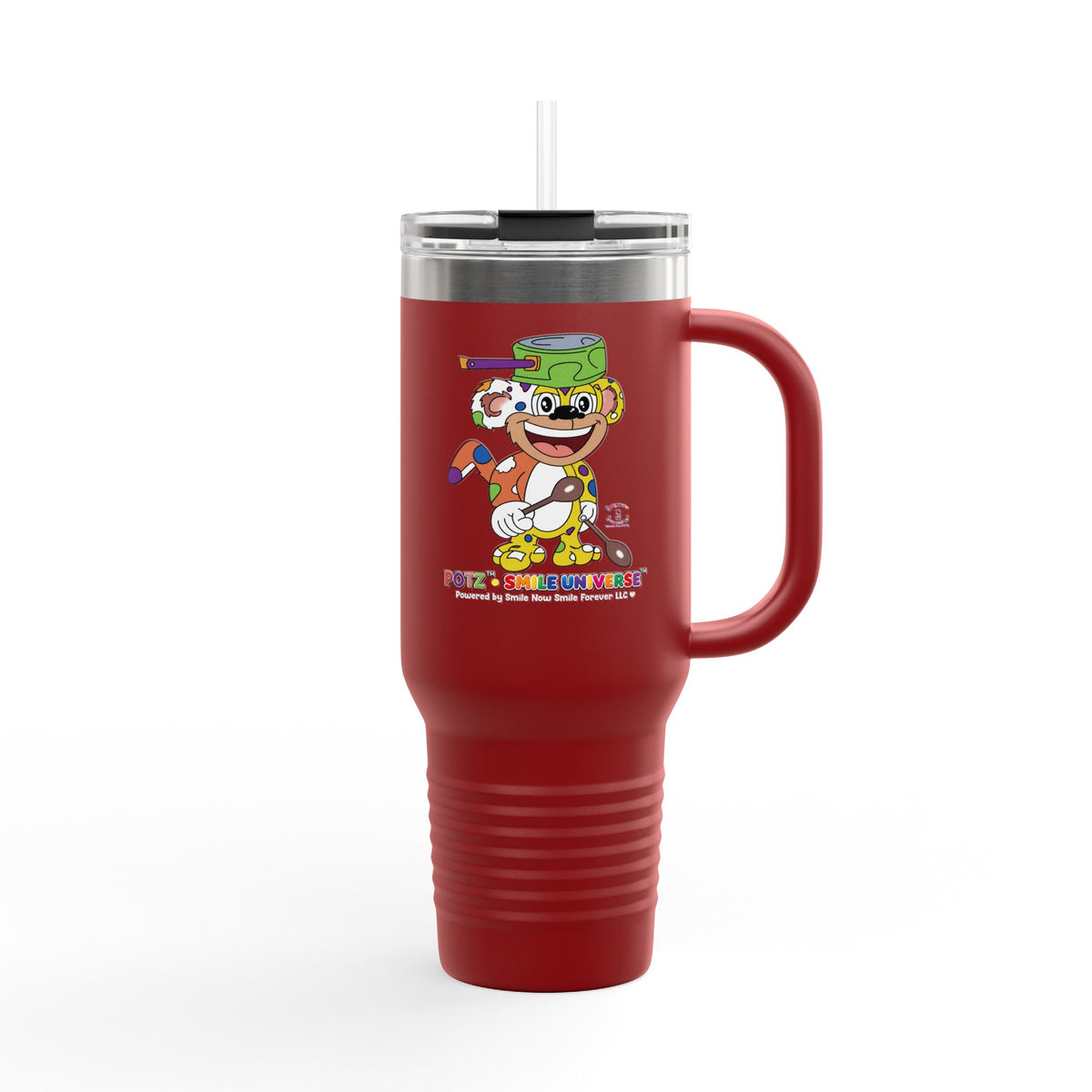 Potz™ Insulated Travel Mug 40oz – Playful Graphic Tumbler | Smile Universe Collection