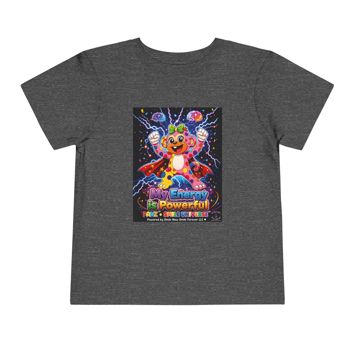 Panz™ Toddler Short Sleeve Tee – "My Energy is Powerful" Graphic Tee | Smile Universe Collection