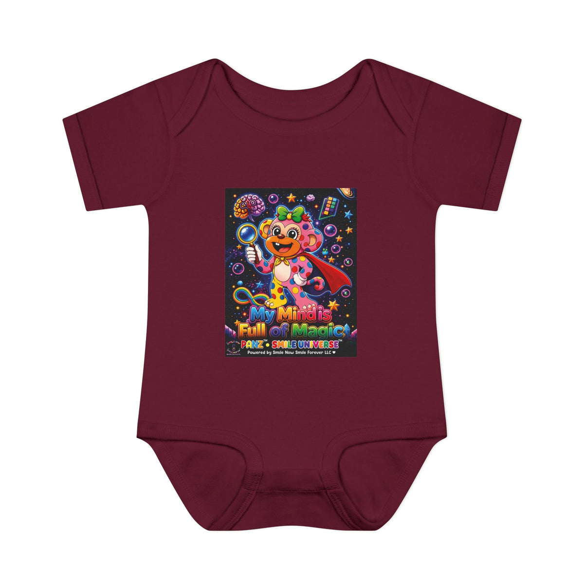 Panz™ Infant Baby Rib Bodysuit – "My Mind is Full of Magic" Graphic | Smile Universe Collection
