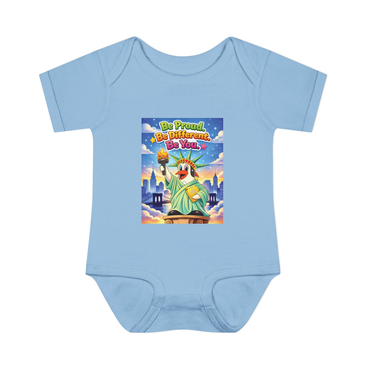TuBz™ "Be Proud. Be Different. Be You." Infant Bodysuit - Inspirational Baby Onesie