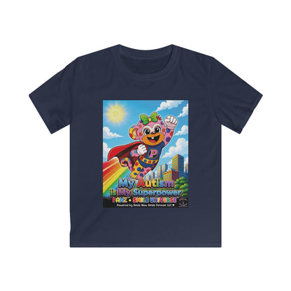 Panz™ Kids Softstyle Tee – "My Autism is My Superpower" Graphic | Smile Universe Collection