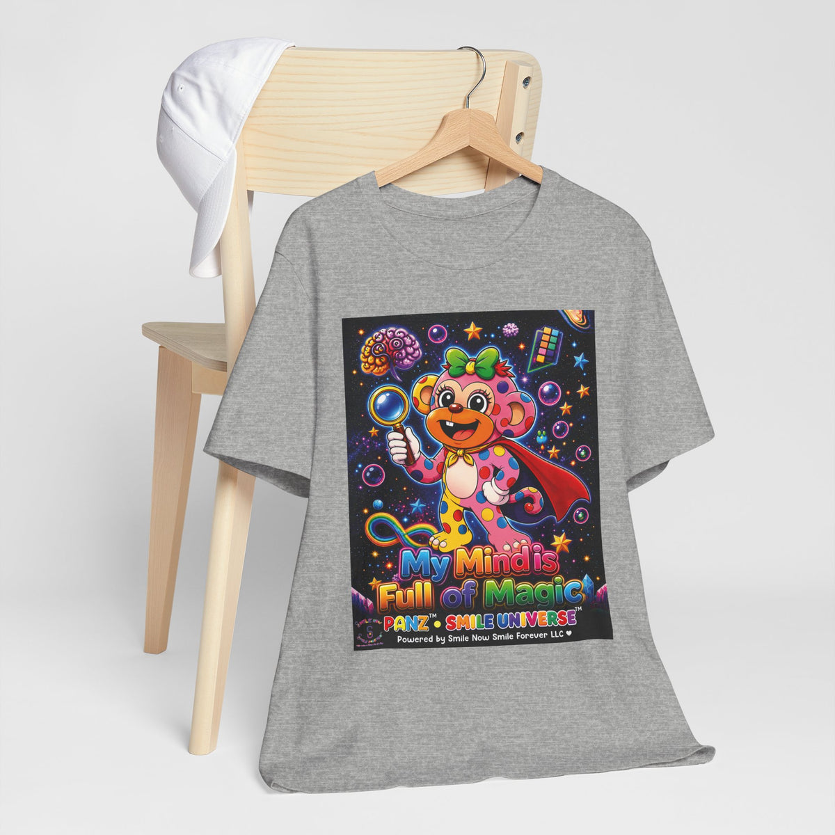 Panz™ Unisex Jersey Short Sleeve Tee – "My Mind is Full of Magic" Graphic | Smile Universe Collection