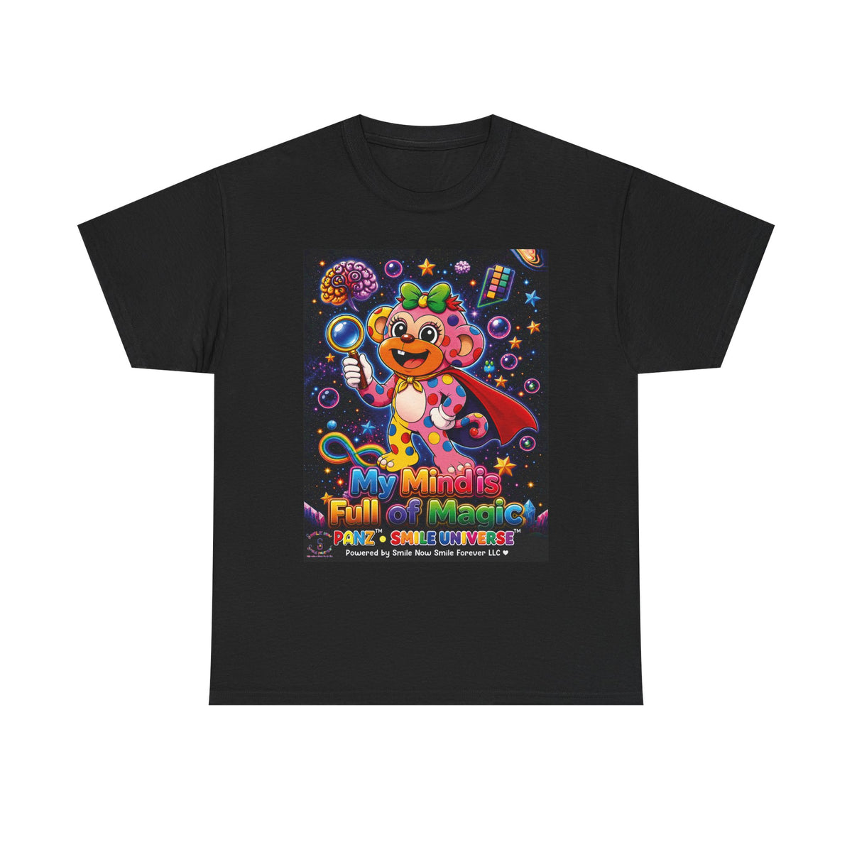 Panz™ Unisex Heavy Cotton™ Tee – "My Mind is Full of Magic" Graphic | Smile Universe Collection