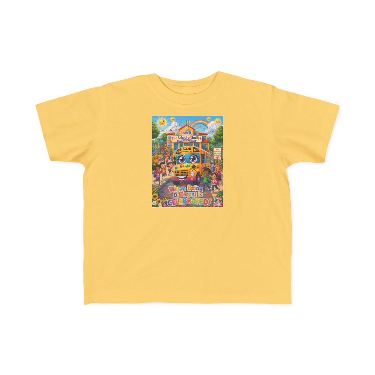 Lani™ Toddler's Fine Jersey Tee – "Where Being Different is CELEBRATED!" Graphic Shirt