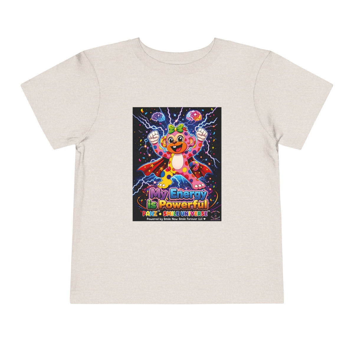 Panz™ Toddler Short Sleeve Tee – "My Energy is Powerful" Graphic Tee | Smile Universe Collection