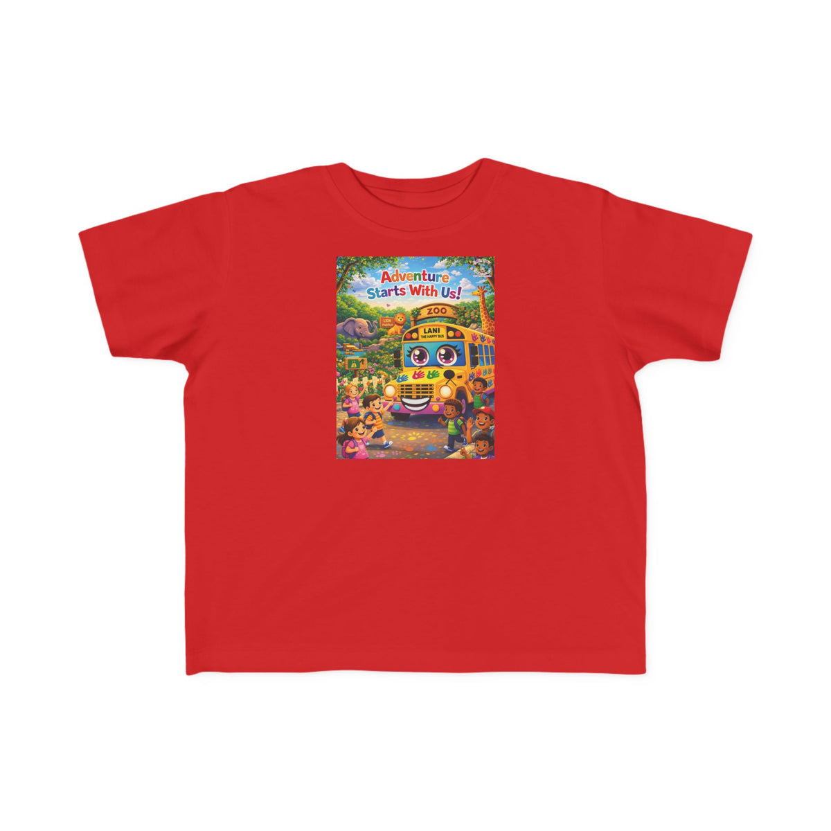 Lani™ Toddler's Fine Jersey Tee – "Adventure Starts With Us!" Graphic